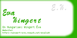 eva wingert business card