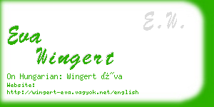 eva wingert business card